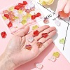 50Pcs Glass Connector Charms PALLOY-FZ00019-7