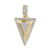 Brass Micro Pave Cubic Zirconia Pendants KK-F909-01G-02-1