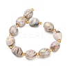 Electroplated Natural Druzy Geode Crystal Beads Strands G-F833-O01-01C-3