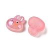 Glitter Plated Animal Resin Cabochons RESI-H163-10C-2