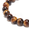 Natural Tiger Eye Beaded Stretch Bracelet BJEW-JB08879-04-5