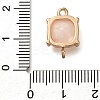 Brass Glass Imitation Gemstone Connector Charms KK-Z076-01G-05-3
