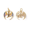Rack Plating Brass Micro Pave Colorful Cubic Zirconia Pendants ZIRC-C040-48A-G-1