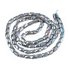 Electroplate Opaque Solid Color Glass Beads Strands EGLA-N002-25-A09-2