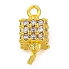 Brass Micro Pave Cubic Zirconia Cube Links Connector Charms KK-A230-04G-1