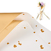 20 Sheets Plastic Gold Foil Flower Bouquets Wrapping Packaging DIY-TAC0025-13A-1