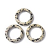 Natural Dalmatian Jasper Plain Band Ring RJEW-P044-01A-04-1
