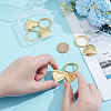 4Pcs Brass Heart Locket Keychain KEYC-UN00018-3