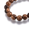 Couples Wood Beads Stretch Bracelets BJEW-JB04121-9