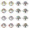 20Pcs 2 Styles Alloy Enamel Tree of Life Connector Charms FIND-CJ0001-62-2