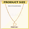 1Pc Brass Chain & 304 Stainless Steel Letter Pendant Necklaces NJEW-LP0001-35D-G-2