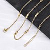 304 Stainless Steel Bone Rope Chain Necklaces NJEW-C073-09G-2
