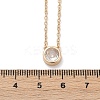 Brass Pave Clear Cubic Zirconia Pendant Necklaces for Women NJEW-Z079-02G-04-5