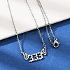 201 Stainless Steel Number 333 with Butterfly Wings Pendant Necklaces LS-NJEW-P332-01A-P-3