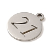 Non-Tarnish 201 Stainless Steel Charms STAS-E217-42B-P-2