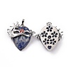 Natural Sodalite Pendants G-P496-02P-01-2