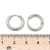 Tarnish Resistant 304 Stainless Steel Huggie Hoop Earrings LS-EJEW-F111B-16mm-P-3