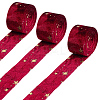 3M Double Sided Star Gold Stamping Flannelette Ribbons for Sewing Craft SRIB-GF0001-55A-1