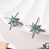 Rhinestone Star Clip-on Earrings EJEW-B116-01P-04-1