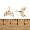 Brass Micro Pave Clear Cubic Zirconia Charms LS-KK-L212-22G-3