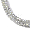 Transparent Electroplate Glass Beads Strands EGLA-H107-01A-B02-3