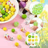 64Pcs Round & Rondelle Food Grade Eco-Friendly Silicone Beads SIL-SP0001-19C-3