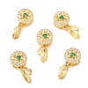 Brass Micro Pave Cubic Zirconia Pendant Pinch Bails KK-I705-06G-2