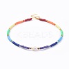 Handmade Polymer Clay Heishi Beads Necklaces NJEW-JN02527-1