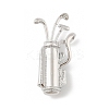 Golf Club Alloy Cubic Zirconia Brooches JEWB-M050-01P-03-1