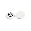 White and Black Flat Round Cartoon Resin Cabochons LS-CRES-Q009-01E-3