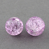 Spray Painted Crackle Glass Beads Strands CCG-Q002-10mm-04-1