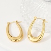 304 Stainless Steel Rhinestone Hoop Earrings for Women EJEW-U046-08B-G-3