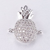 Brass Micro Pave Cubic Zirconia Links ZIRC-E135-05P-1