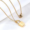 304 Stainless Steel Rolo Chain Pendant Necklaces NJEW-S444-01G-18-1