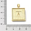 Brass Micro Pave Clear Cubic Zirconia Pendants KK-A221-26G-01-3