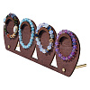 Teardrop Shaped Wood Bracelet Organizer Display Stands ODIS-WH0099-132A-1