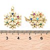 Rack Plating Brass Micro Pave Colorful Grade AAA Cubic Zirconia Pendants KK-M280-05G-3