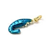 Brass Enamel Sea Animals Pendants KK-I378-14G-A-3