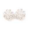 Brass Micro Pave Clear Cubic Zirconia Beads KK-S389-21S-1