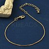 Rack Plating Brass Box Chain Bracelets for Women BJEW-G735-02G-1