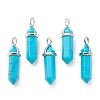 Synthetic Turquoise Pointed Pendants G-M378-01P-A28-1