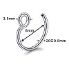 316 Surgical Stainless Steel Clip on Nose Rings WGA7223-09-5
