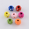 Dyed Natural Wood Beads WOOD-R249-058-1