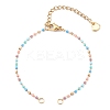 Glass Seed Beaded Link Bracelet Making AJEW-JB00921-05-1