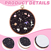 Flat Round Polyester & Acrylic Wall Mounted Brooch Organizer Display Boards AJEW-WH20006-30A-6