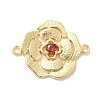 Brass Pave Glass Connector Charms KK-Z073-32G-03-1