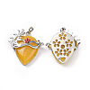 Natural Topaz Jade Pendants G-P496-02P-05-2
