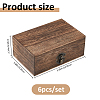 6Pcs Wooden Jewelry Packaging Boxes CON-FH0001-59-2