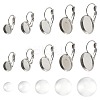 25Pcs 5 Styles 304 Stainless Steel Leverback Earring Settings STAS-FS0002-10-1
