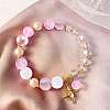 100Pcs Transparent Frosted Glass Beads Strands GLAA-CJ0002-07-7